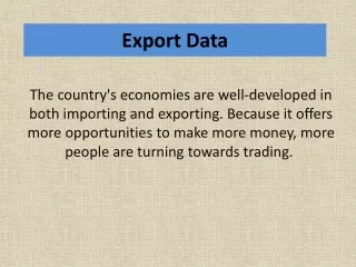Export Data - Best indian Export Data