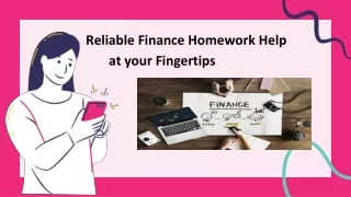 reliable finance homework help at your fingertips