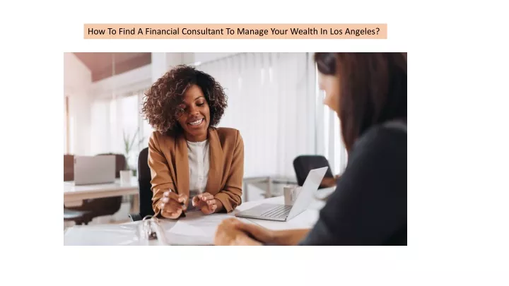 how to find a financial consultant to manage your