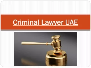 Learn More About Criminal Lawyer UAE - Get Experienced Legal Advice