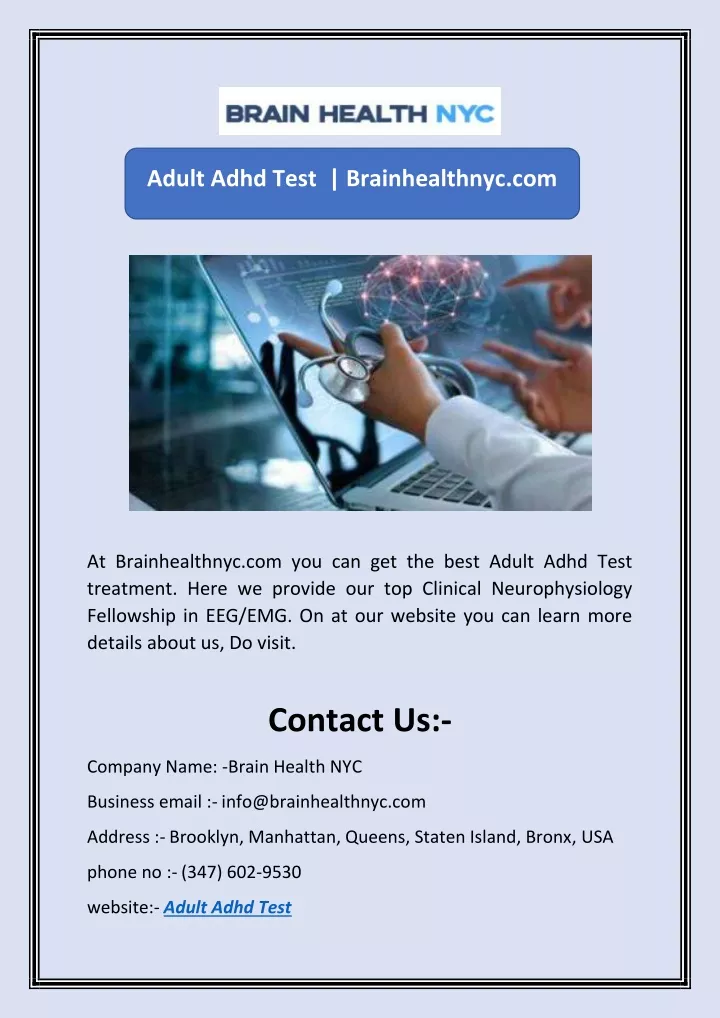 adult adhd test brainhealthnyc com