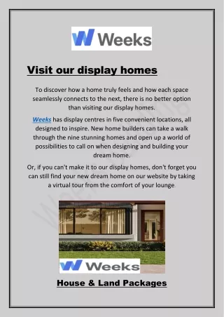 visit our display homes