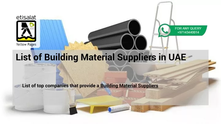 PPT - List Of Building Material Suppliers In UAE PowerPoint ...