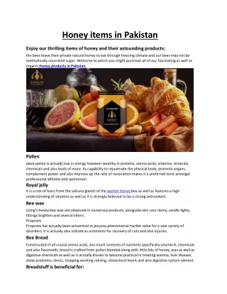 honey items in pakistan enjoy our thrilling items