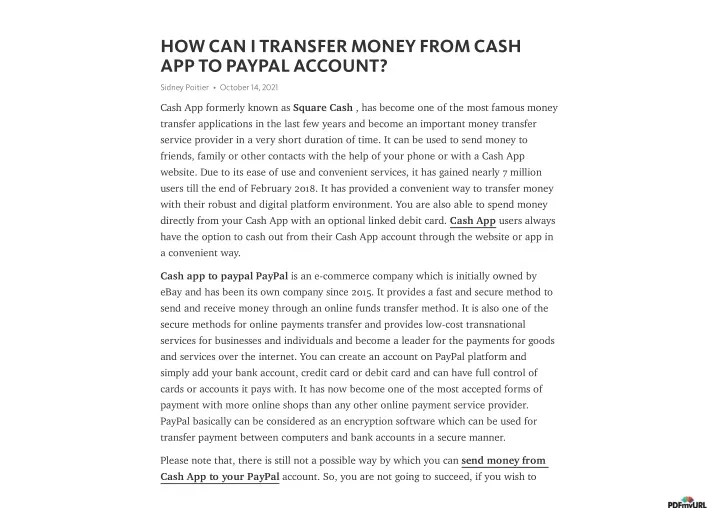 how can i transfer money from cash app to paypal