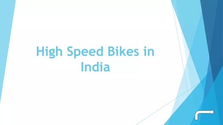 high speed bikes in india