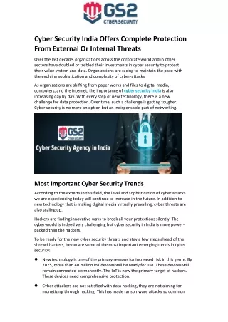 cyber security india offers complete protection
