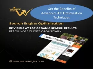 Get the Benefits of Advanced SEO Optimization Techniques