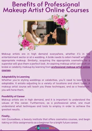 Benefits of Professional Makeup Artist Online Courses