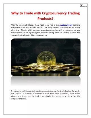 why to trade with cryptocurrency trading products