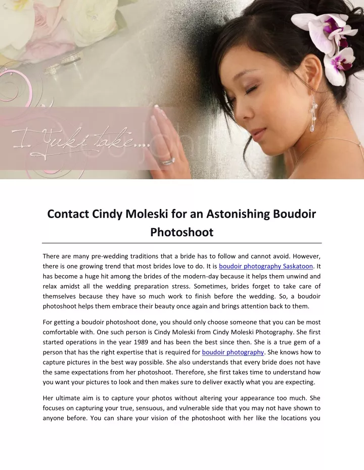 contact cindy moleski for an astonishing boudoir