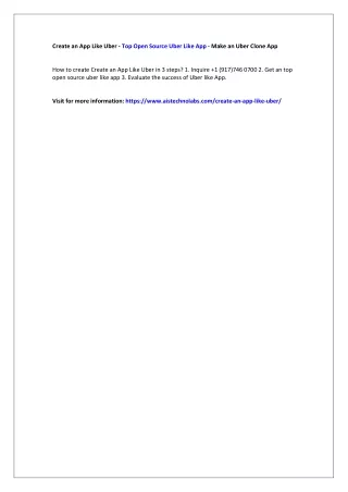 create an app like uber top open source uber like