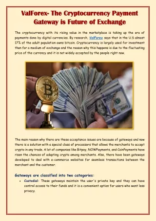 ValForex- The Cryptocurrency Payment Gateway is Future of Exchange-converted
