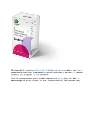 medications like tenofovir disoproxil fumarate