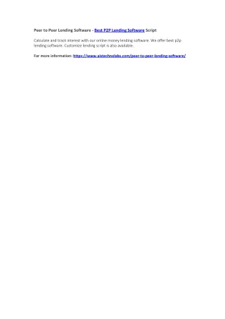 peer to peer lending software best p2p lending