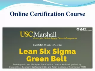 online certification course