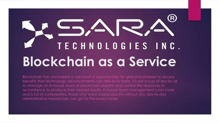 blockchain as a service