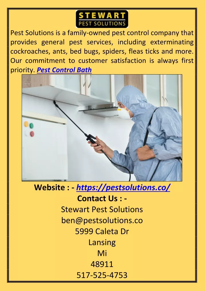 pest solutions is a family owned pest control