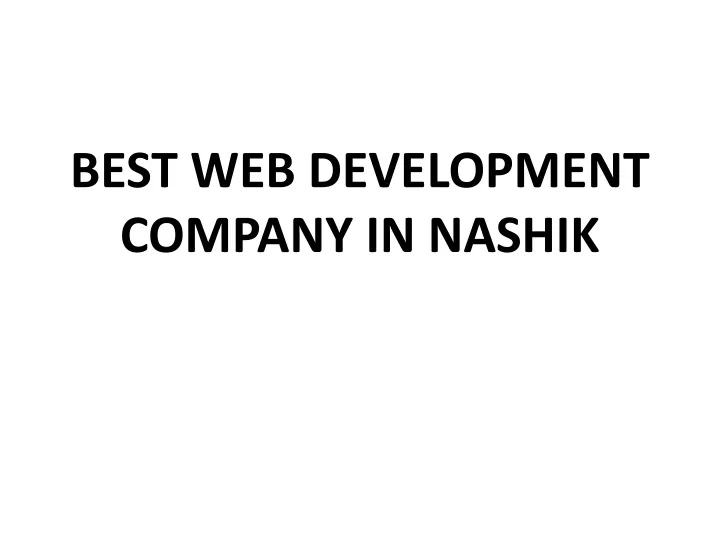 best web development company in nashik