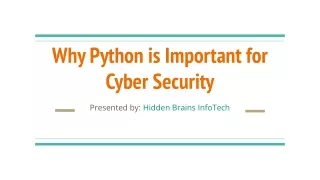 why python is important for cyber security