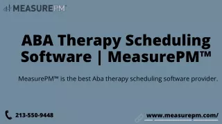 Top Rated ABA Therapy Scheduling Software for Therapists | MeasurePM™