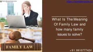 What Is The Meaning Of Family Law and how many family issues to solve?