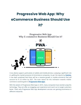 Progressive Web App Why eCommerce Business Should Use it