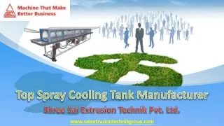 Top Spray Cooling Tank Manufacturer in Indore - Shree Sai Group
