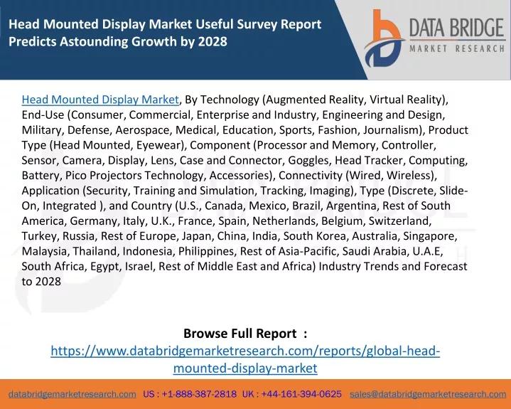 head mounted display market useful survey report