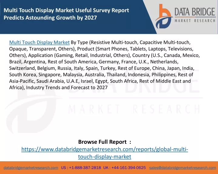 multi touch display market useful survey report