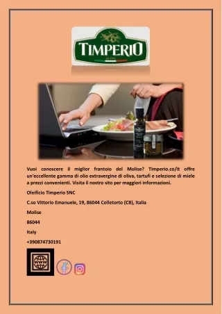 Oleificio o frantoio Molise | Timperio.co/it