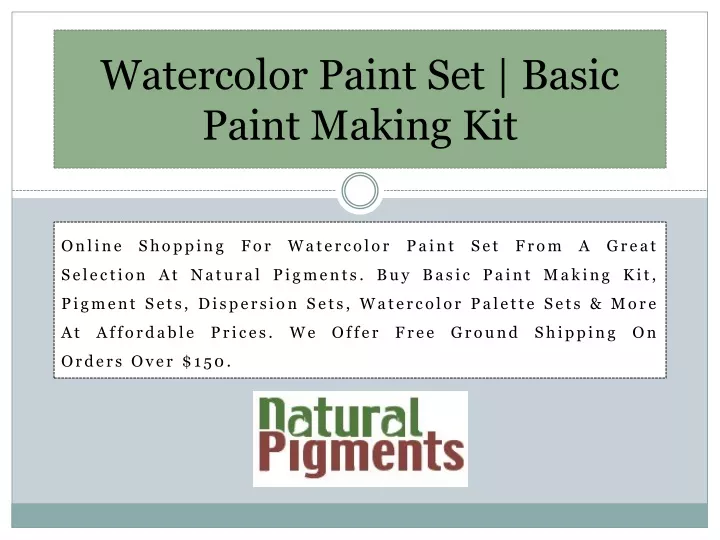 watercolor paint set basic paint making kit