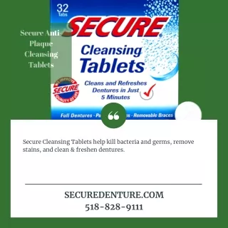 secure anti plaque cleansing tablets