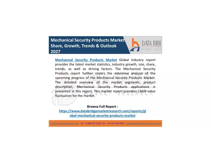 mechanical security products market share growth