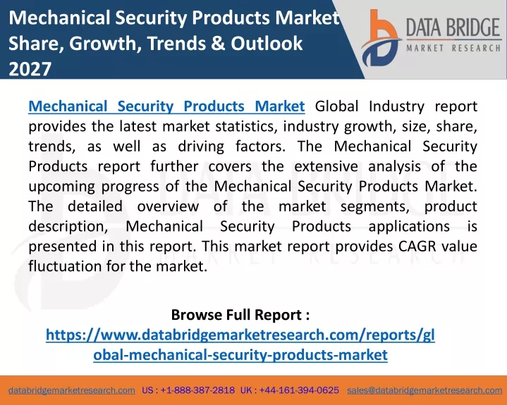 mechanical security products market share growth