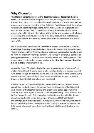 Best International Boarding Schools