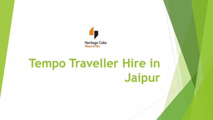 tempo traveller hire in jaipur