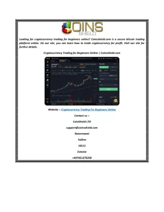Cryptocurrency Trading for Beginners Online  Coinsshield.com