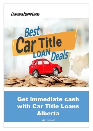 Car title loans Alberta