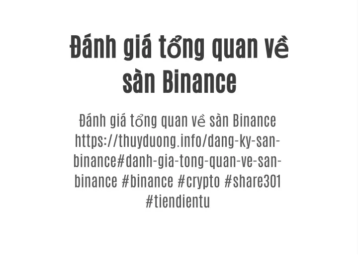 nh gi t ng quan v s n binance