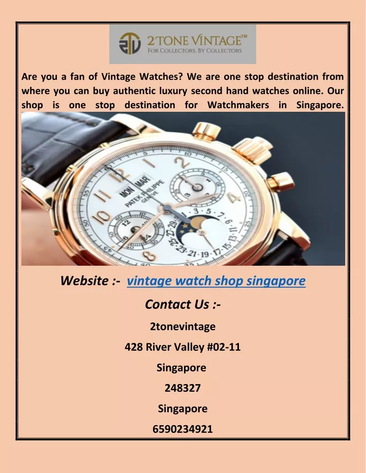 are you a fan of vintage watches we are one stop