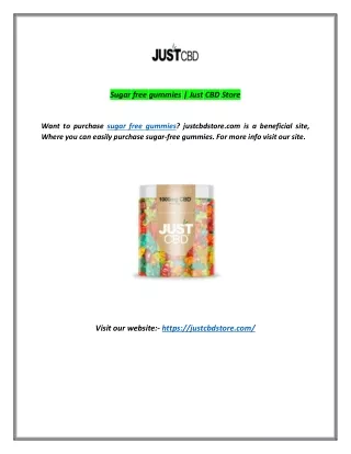 sugar free gummies just cbd store