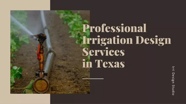 professional irrigation design services in texas