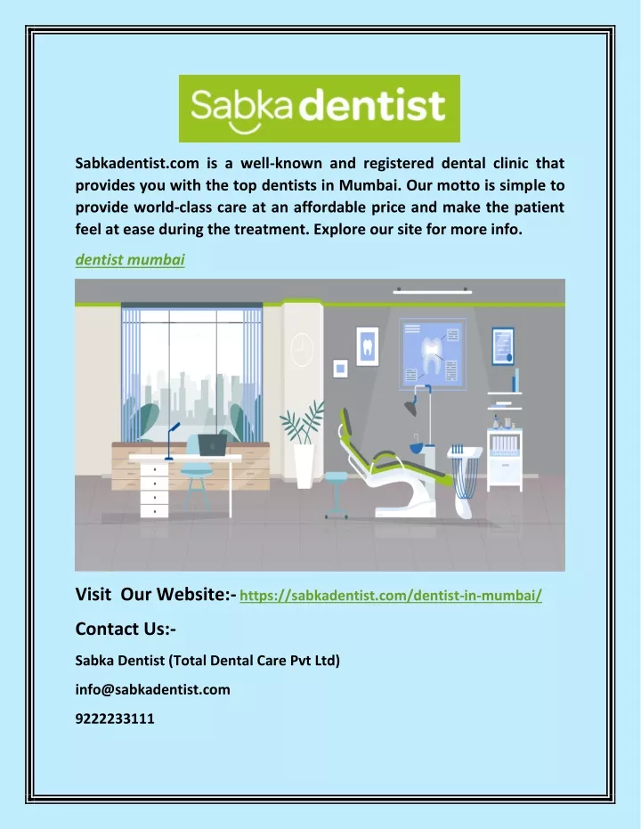 sabkadentist com is a well known and registered