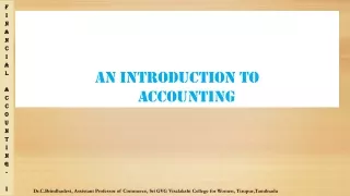 INTRODUCTION TO FINANCIAL ACCOUNTING -PPT1