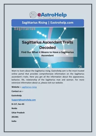 sagittarius rising eastrohelp com