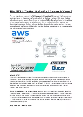 why aws is the best option for a successful career