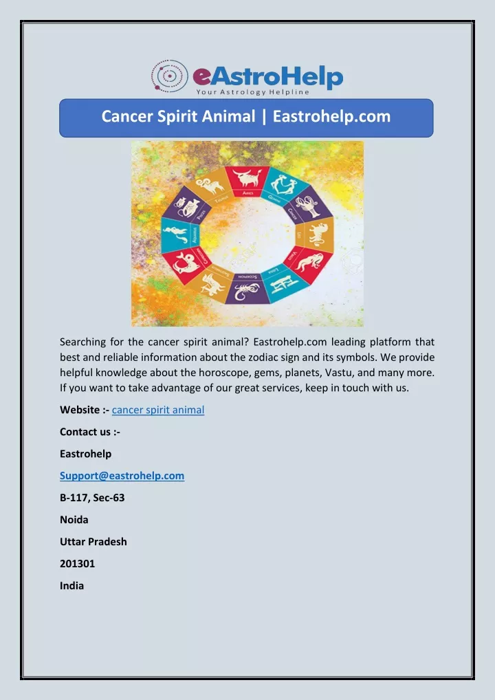 cancer spirit animal eastrohelp com