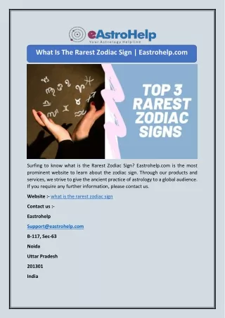 what is the rarest zodiac sign eastrohelp com