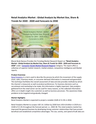 retail analytics market global analysis by market